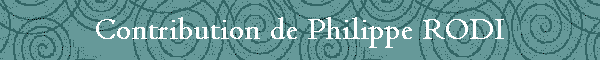 Contribution de Philippe RODI